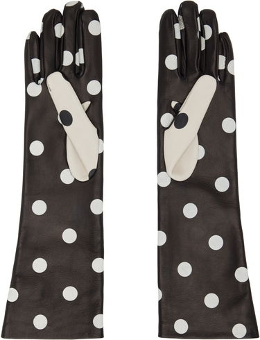 Rukavice Moschino Moschino Polka Dot Leather Gloves Čierna | 350404742555, 1