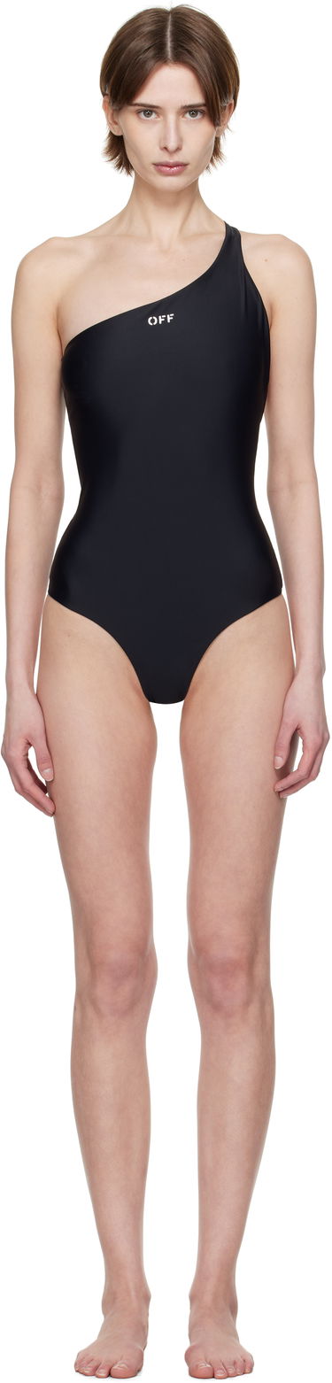 Plavky Off-White Off-White One-Shoulder Swimsuit Čierna | OWFC017C99FAB0031001, 0