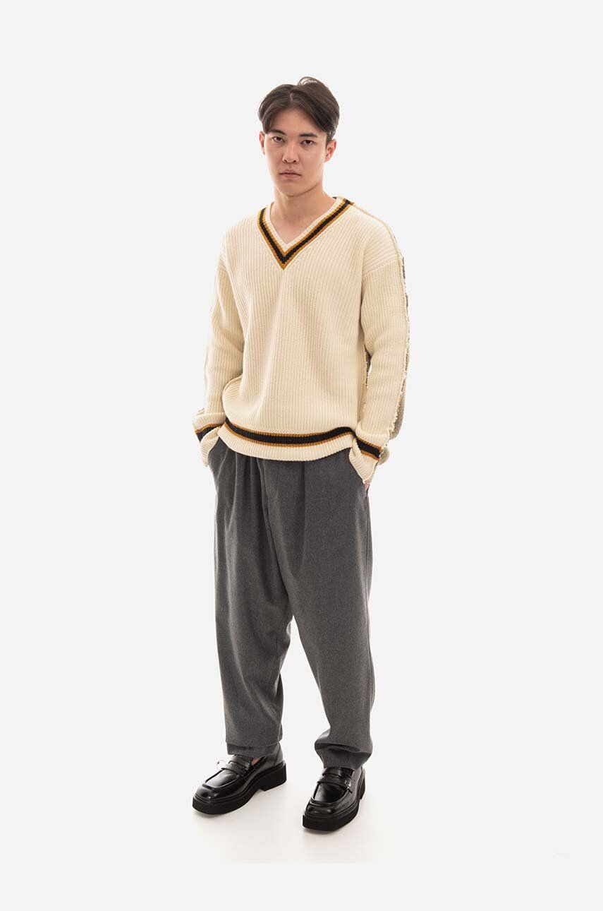 Sveter Marni V-neck Sweater Béžová | CVMG0081Q0-MXW08, 1