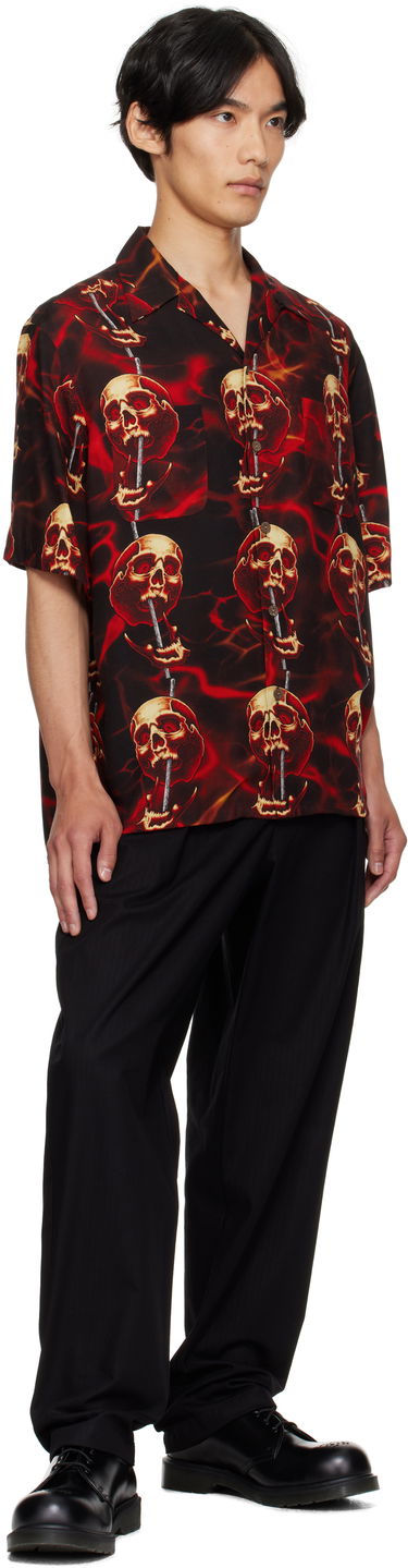 Košeľa WACKO MARIA WACKO MARIA Tattoo Studio Edition Skull Print Shirt Červená | 56TS-WM-HI15, 3