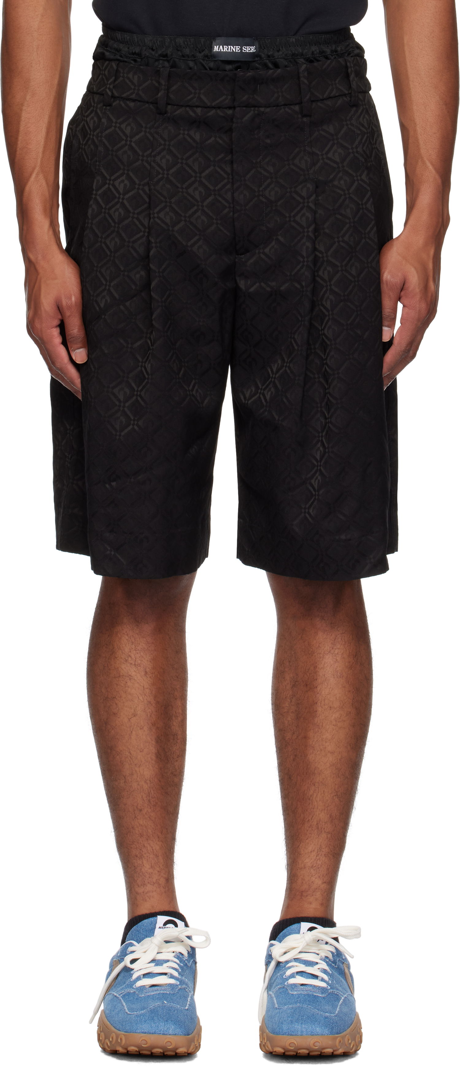 Šortky Marine Serre Moon Diamond Jacquard Tailoring Shorts Čierna | MSH010A CWOV0024, 0