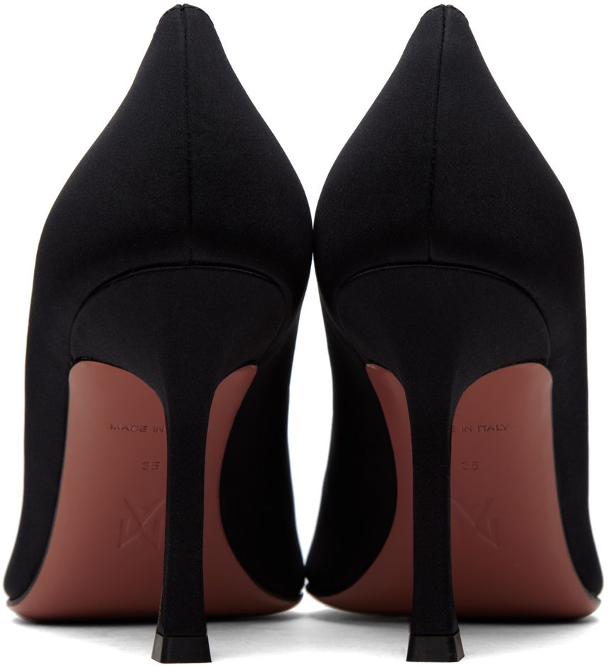 Tenisky a topánky Amina Muaddi Satin Pumps With Crystal Buckle Čierna | CAMELIA PUMP 90 SR SATIN, 1