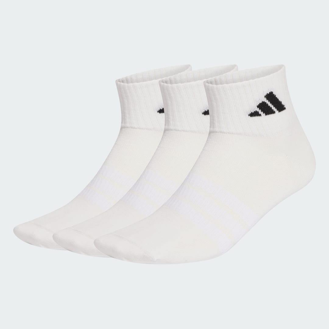 Ponožky adidas Performance Thin Lightweight Ankle Sports Socks 3-Pack Biela | JZ0528, 0