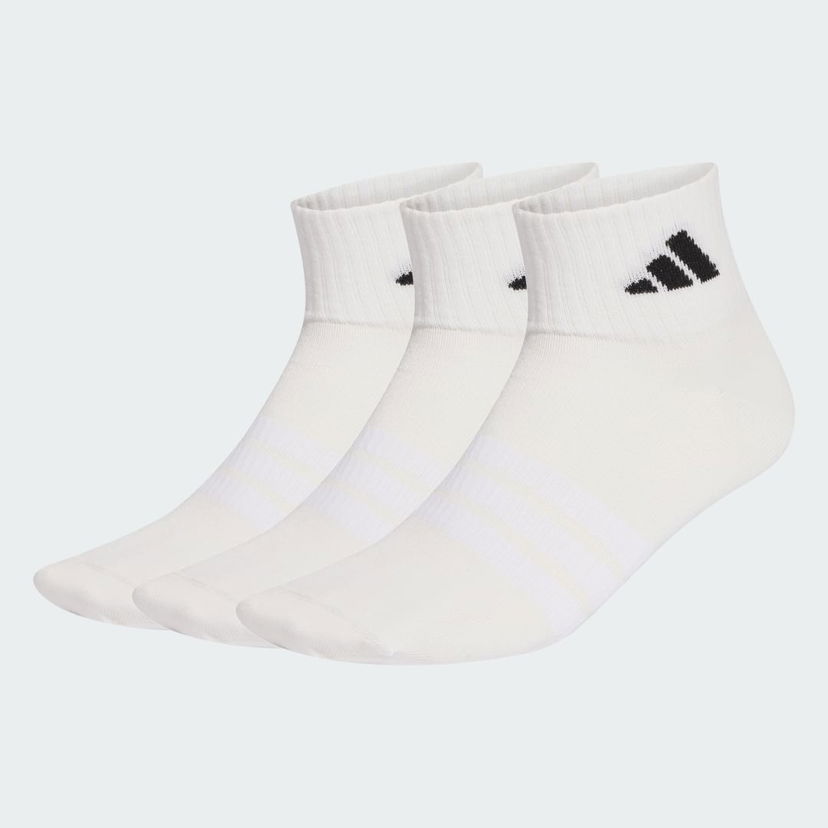 Ponožky adidas Performance Thin Lightweight Ankle Sports Socks 3-Pack Biela | JZ0528