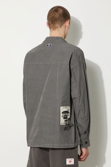 Košeľa AAPE by A Bathing Ape AAPE Regular Fit Shirt with Classic Collar Šedá | AAPSTM8481XXM, 2