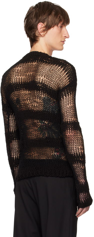 Sveter HELIOT EMIL Open Knit Sweater Čierna | HE_M_07_039_BLK01, 2