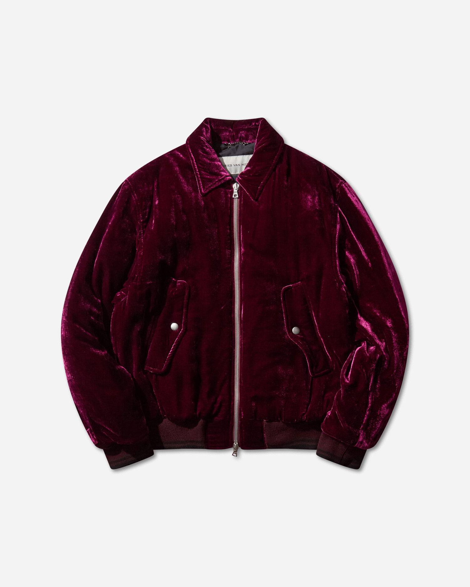 Bomber bunda Dries Van Noten Velvet Bomber Jacket Vínová | 252-020560-2282 400, 0