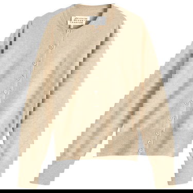 Sveter Maison Margiela Maison Margiela Shrunken Knit Cardigan, Size Large Béžová | S51HP0016M13090109M, 0