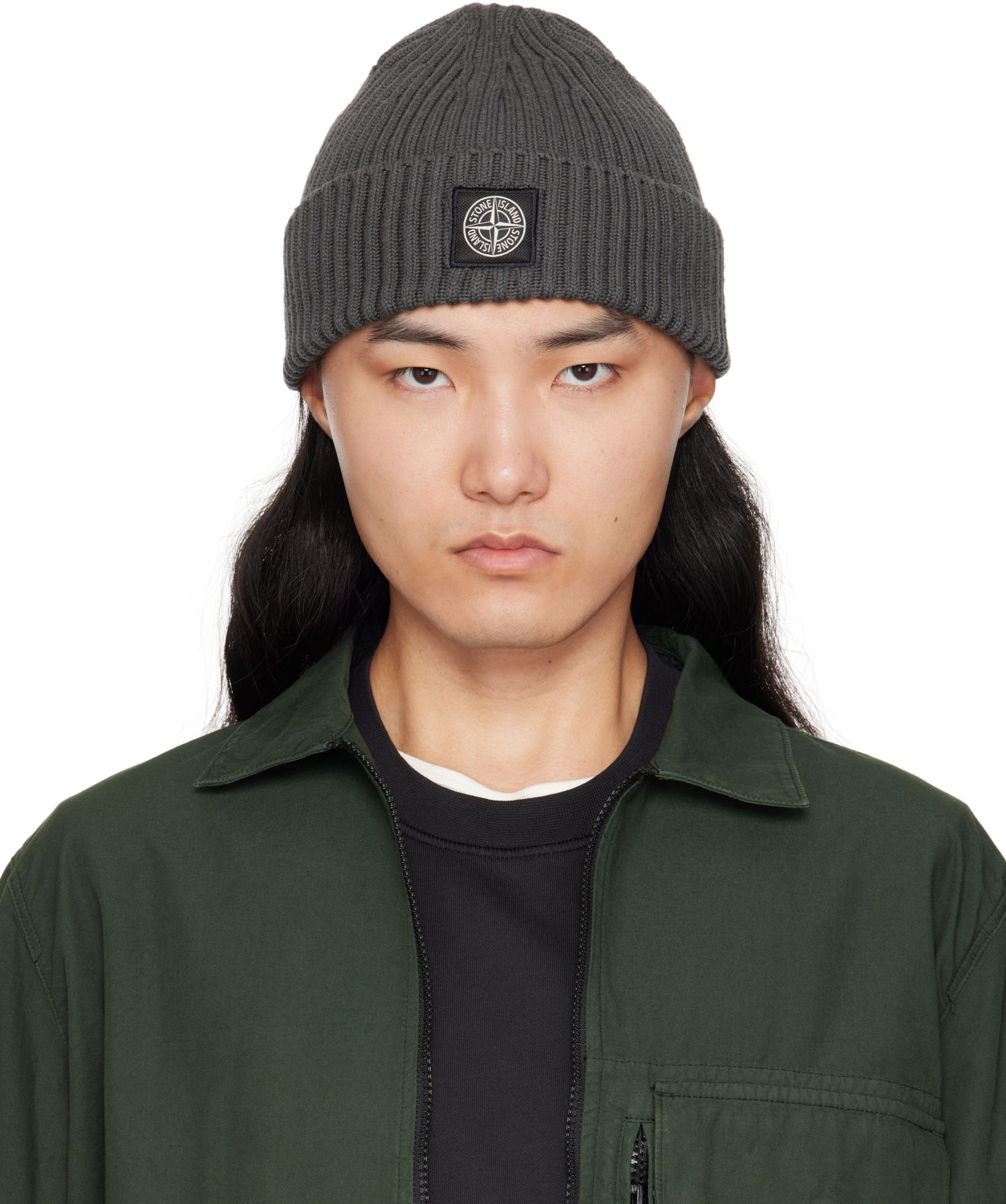 Kulicha Stone Island Stone Island Full Rib RWS Wool Beanie Šedá | K2S15 N100002 S00C3, 0