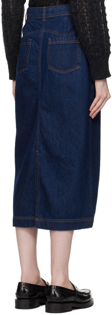Sukňa YMC Dolly Denim Midi Skirt Navy | Q3XAB, 2