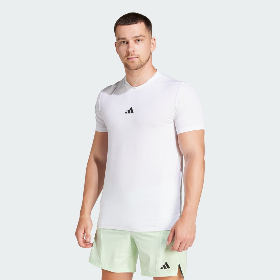 Tričko adidas Performance Designed for Training Workout T-Shirt Biela | IS3808, 1