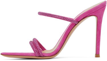 Doplnky Gianvito Rossi Gianvito Rossi Cannes Crystal-Embellished Suede Heeled Sandals Ružová | G16090.15RIC.CAM, 2