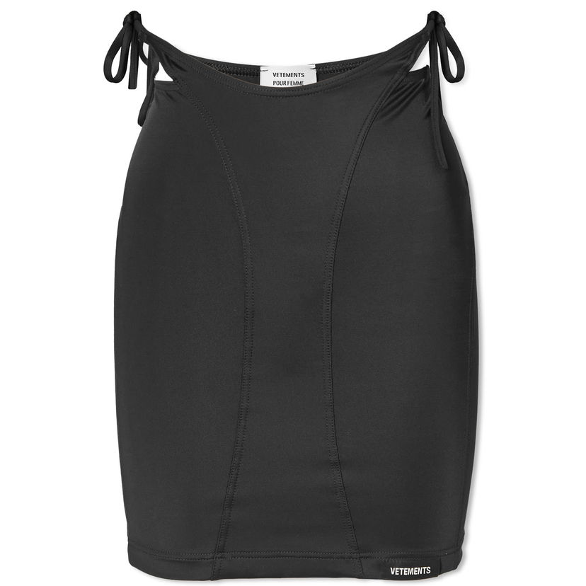 Sukňa VETEMENTS Deconstructed Bikini Skirt Čierna | WE64SK900B