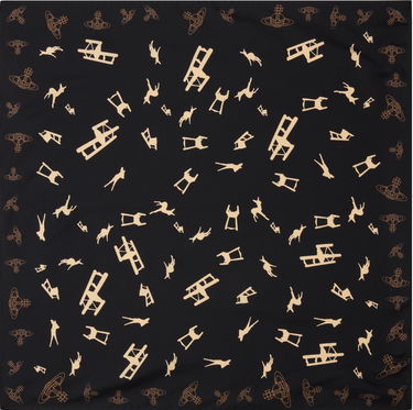 Šál Vivienne Westwood Vivienne Westwood Deer Chair Print Square Scarf Čierna | 8103014X-W014E-, 0