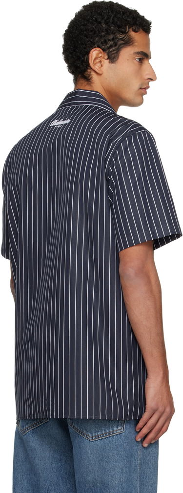 Košeľa Balmain Striped Poplin Pyjama Shirt Navy | FH0HN137CG33, 2