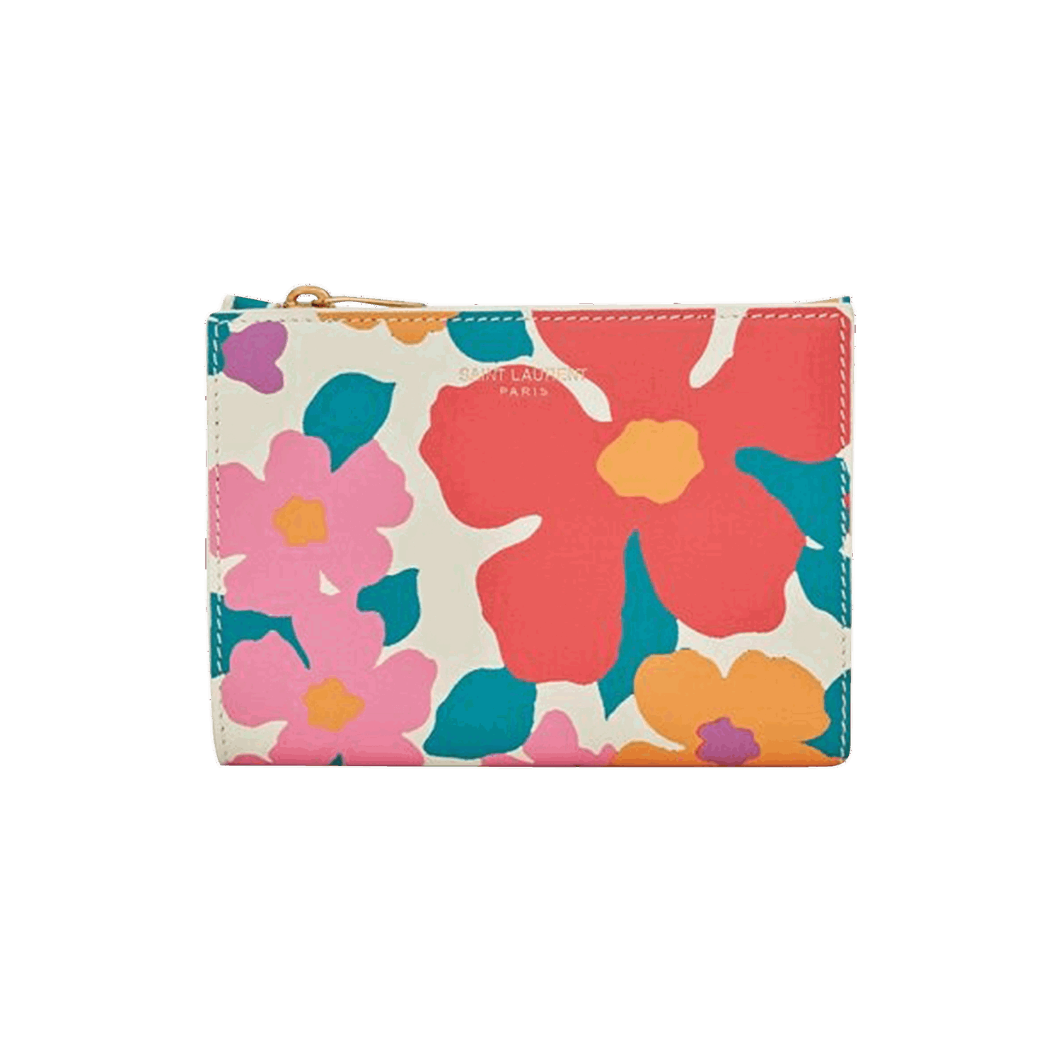 Peňaženka Saint Laurent Floral Bi Fold Wallet Ružová | 668322 AAAGO 9183, 0