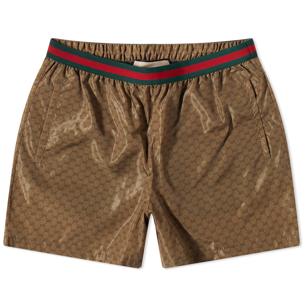 Plavky Gucci GG Jaquard Swim Short Hnedá | 699086-XHAFY-2190, 0