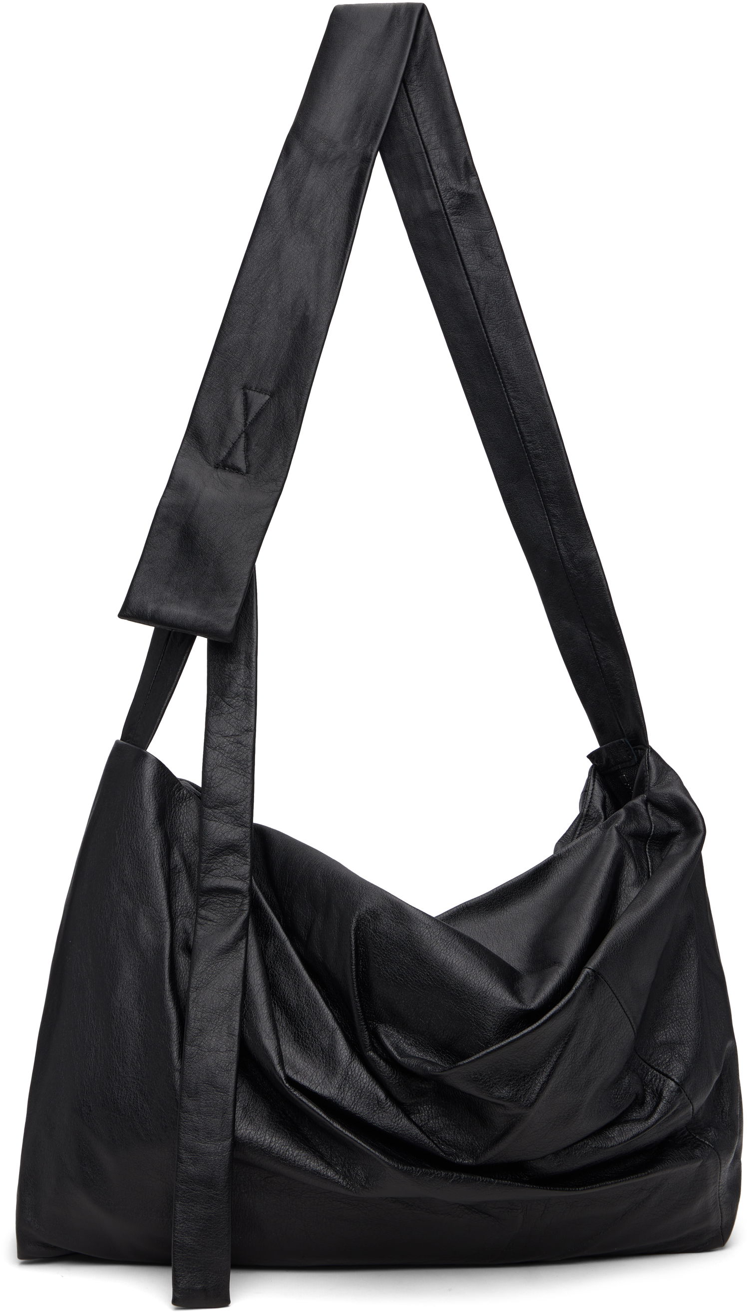 Taška cez rameno Yohji Yamamoto YOHJI YAMAMOTO Puff Leather Shoulder Bag Čierna | DA-I78-791, 0