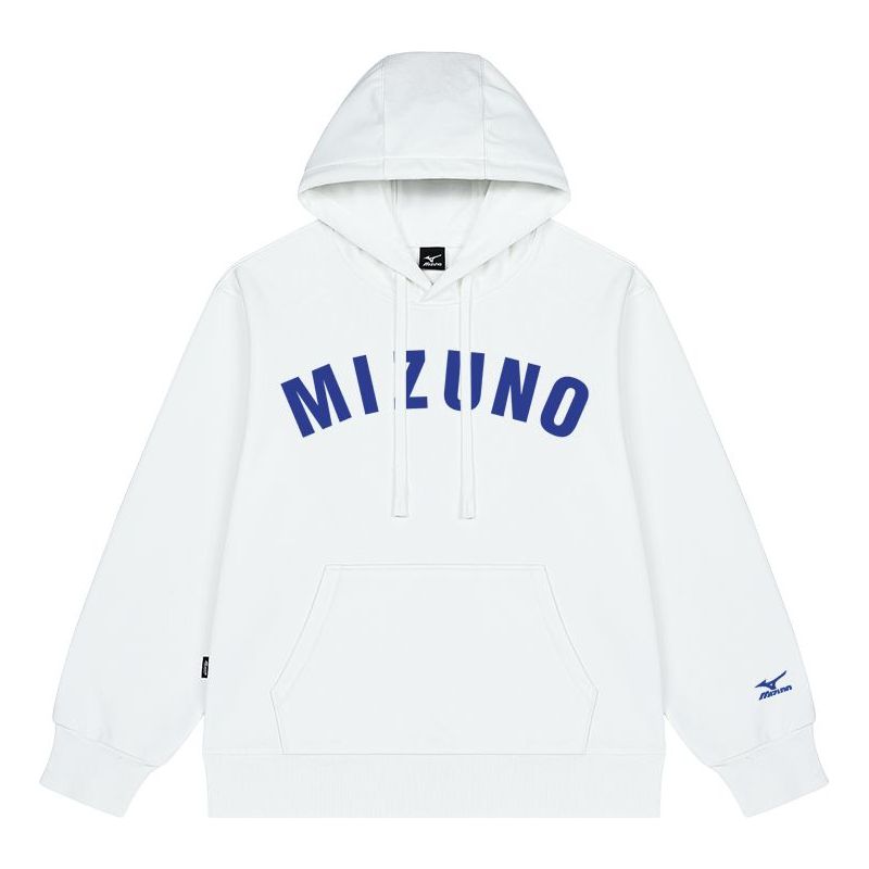 Mikina Mizuno Mizuno Logo Casual Hoodie Biela | A2CA2A36