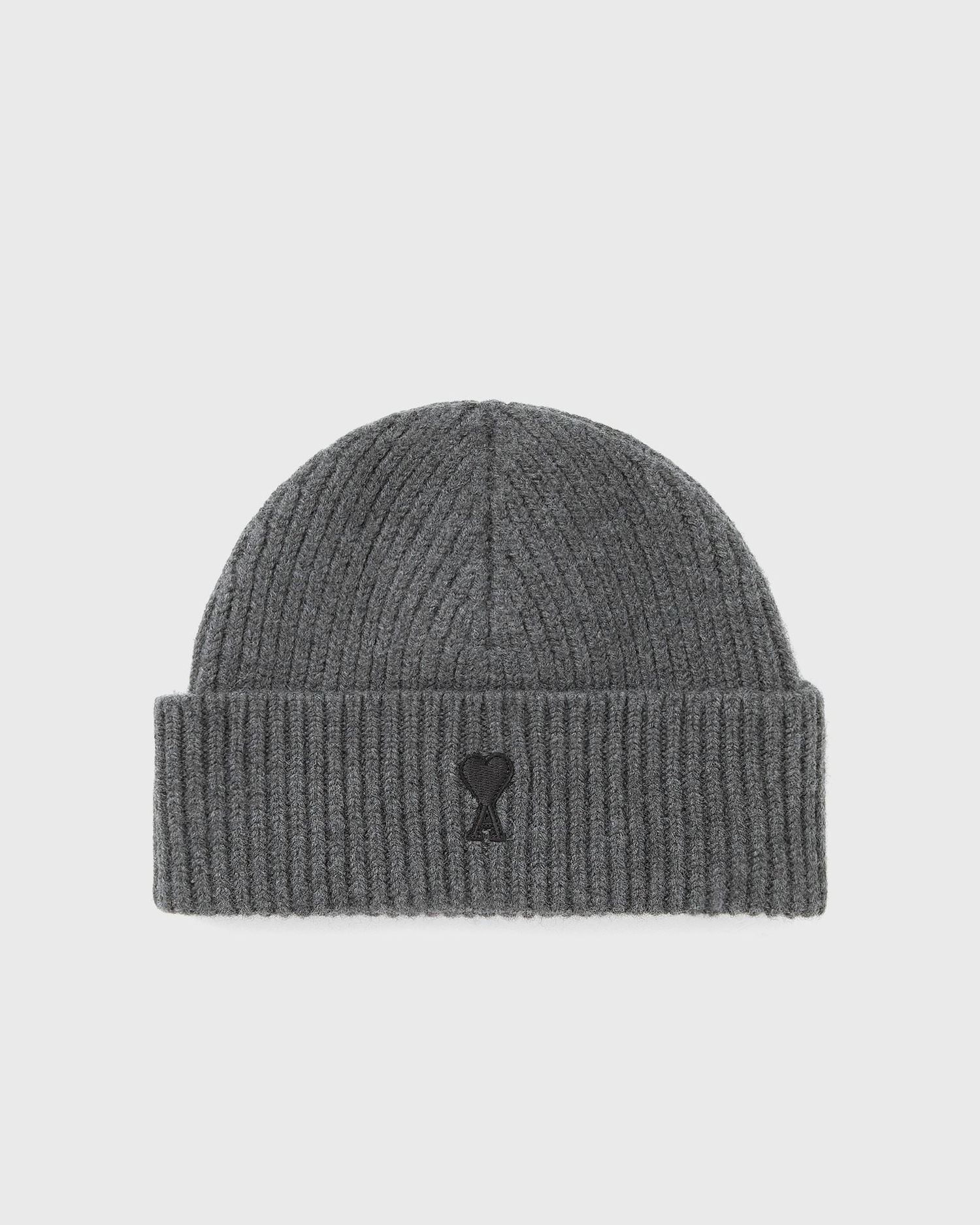 Kulicha AMI AMI De Coeur Ribbed Knit Beanie Šedá | UBO006.018-0504, 0