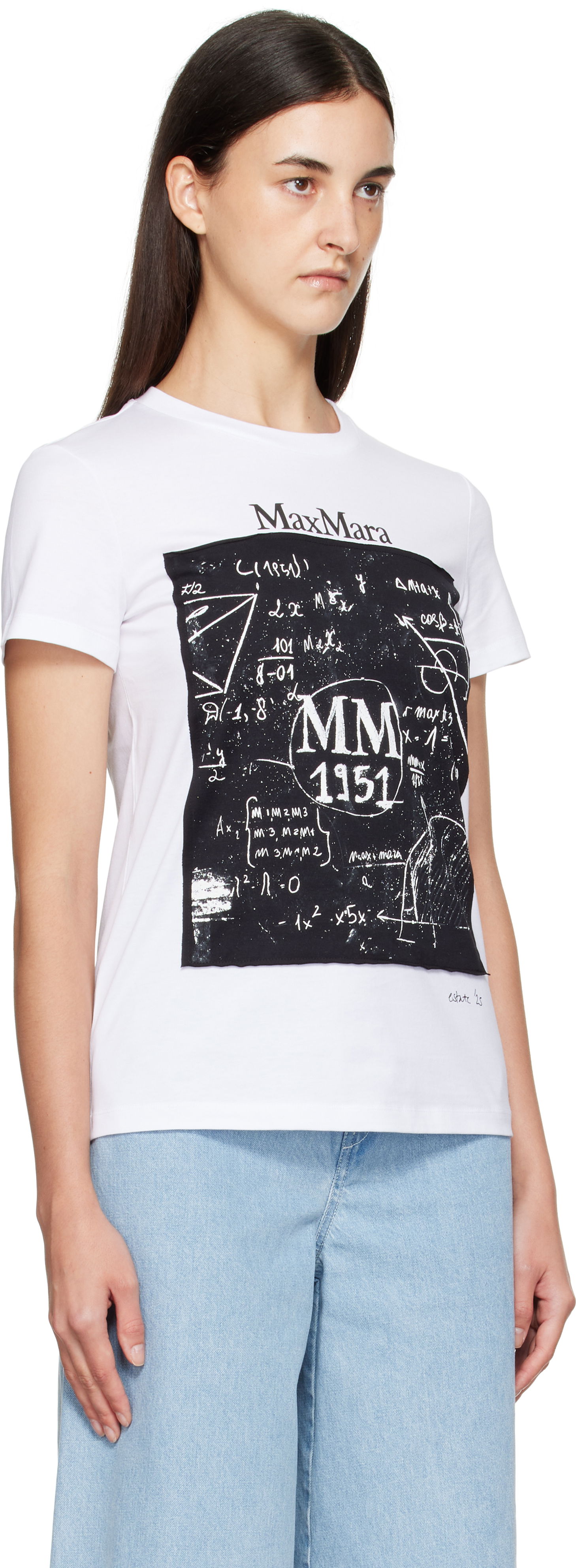 Tričko Max Mara Max Mara Colibri Graphic T-Shirt Biela | 2511941062600, 1