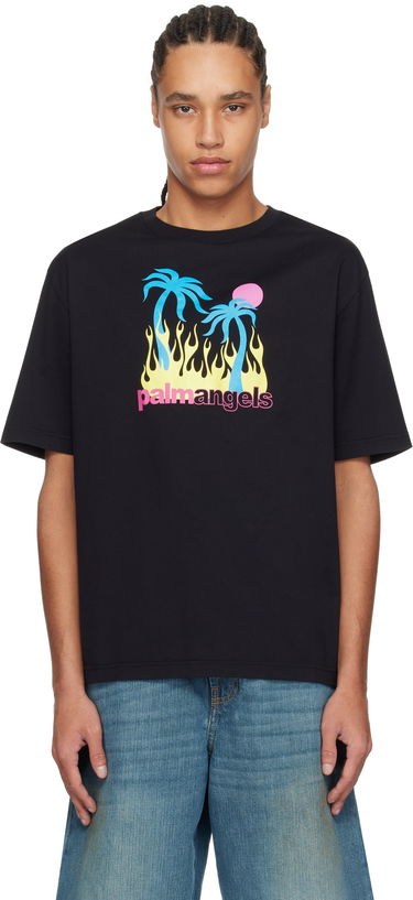 Tričko Palm Angels Palm Angels Burning Oasi Graphic T-Shirt Čierna | PMAA089S25JER0021084, 0