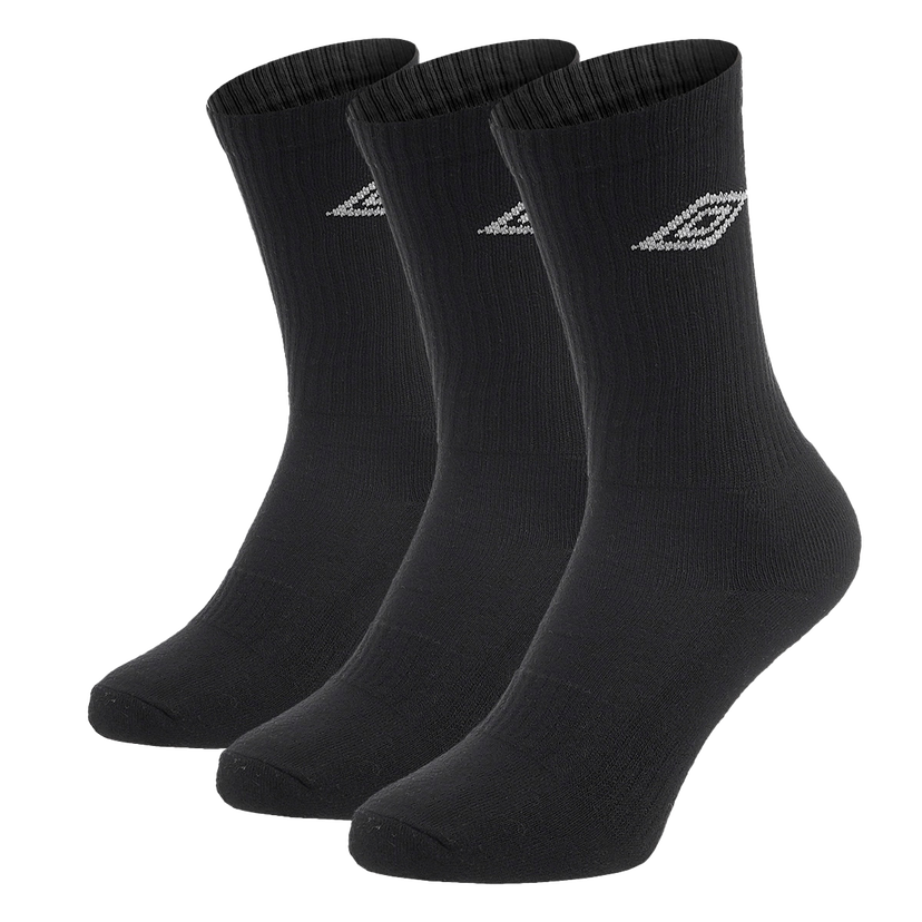 Ponožky Umbro 3 Pack Crew Socks Čierna | UME241U104-01