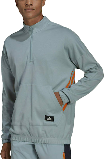Mikina adidas Performance Sportswear TRVL 1/4 Zip Hoodie Zelené | ha2342, 0