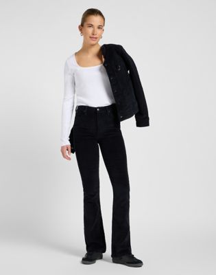 Nohavice Lee Breese Boot Corduroy Pants 33x33 Čierna | 112370934, 1