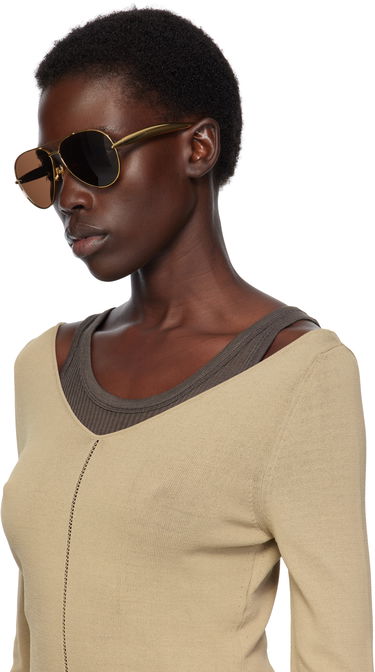 Slnečné okuliare Bottega Veneta Bottega Veneta Sardine Navigator Sunglasses Hnedá | BV1305S-007, 3