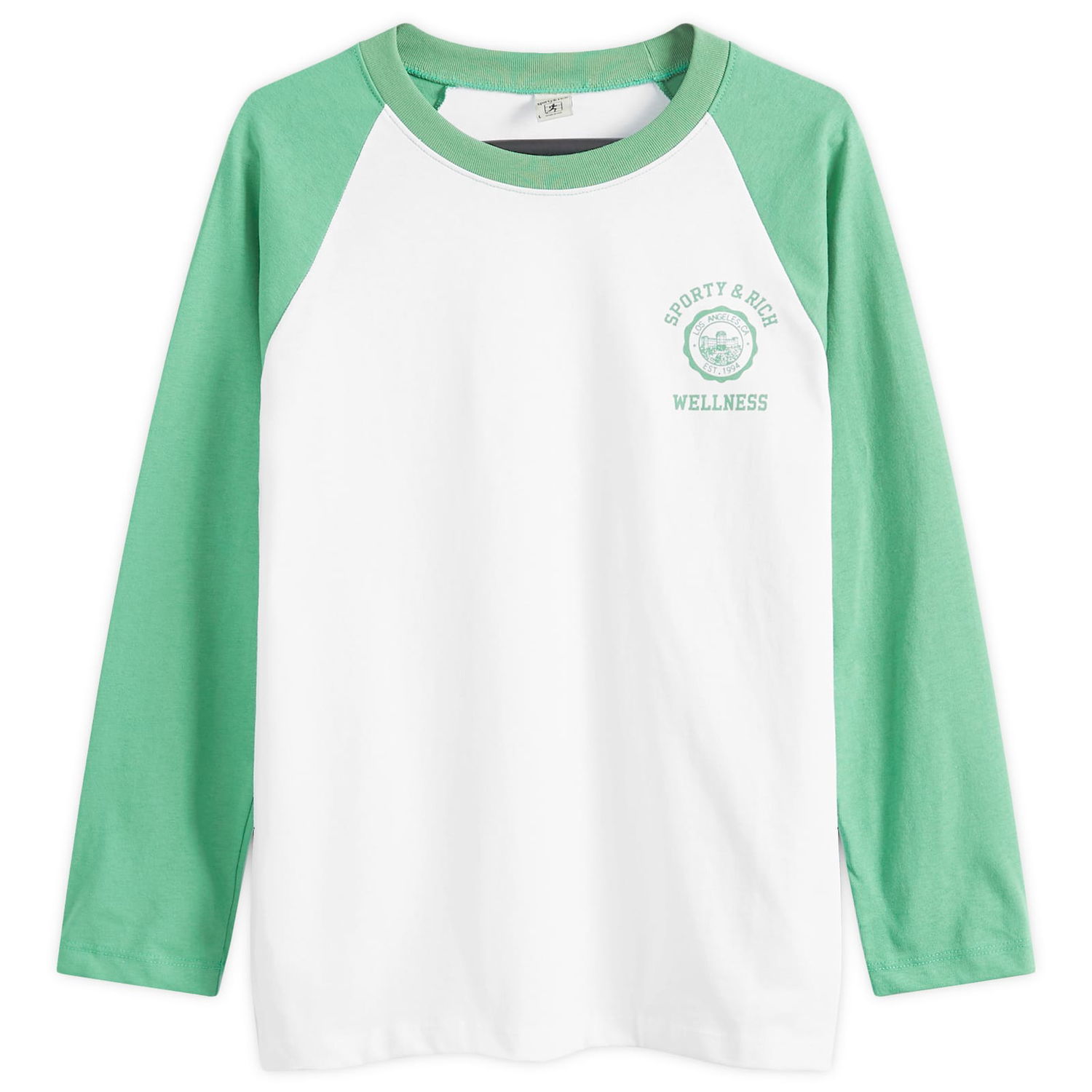 Tričko Sporty & Rich Emblem Baseball Zelené | TO045S405EW-48, 0
