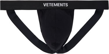 Nohavičky VETEMENTS Logo Jock Strap Čierna | MA66UN110B, 0