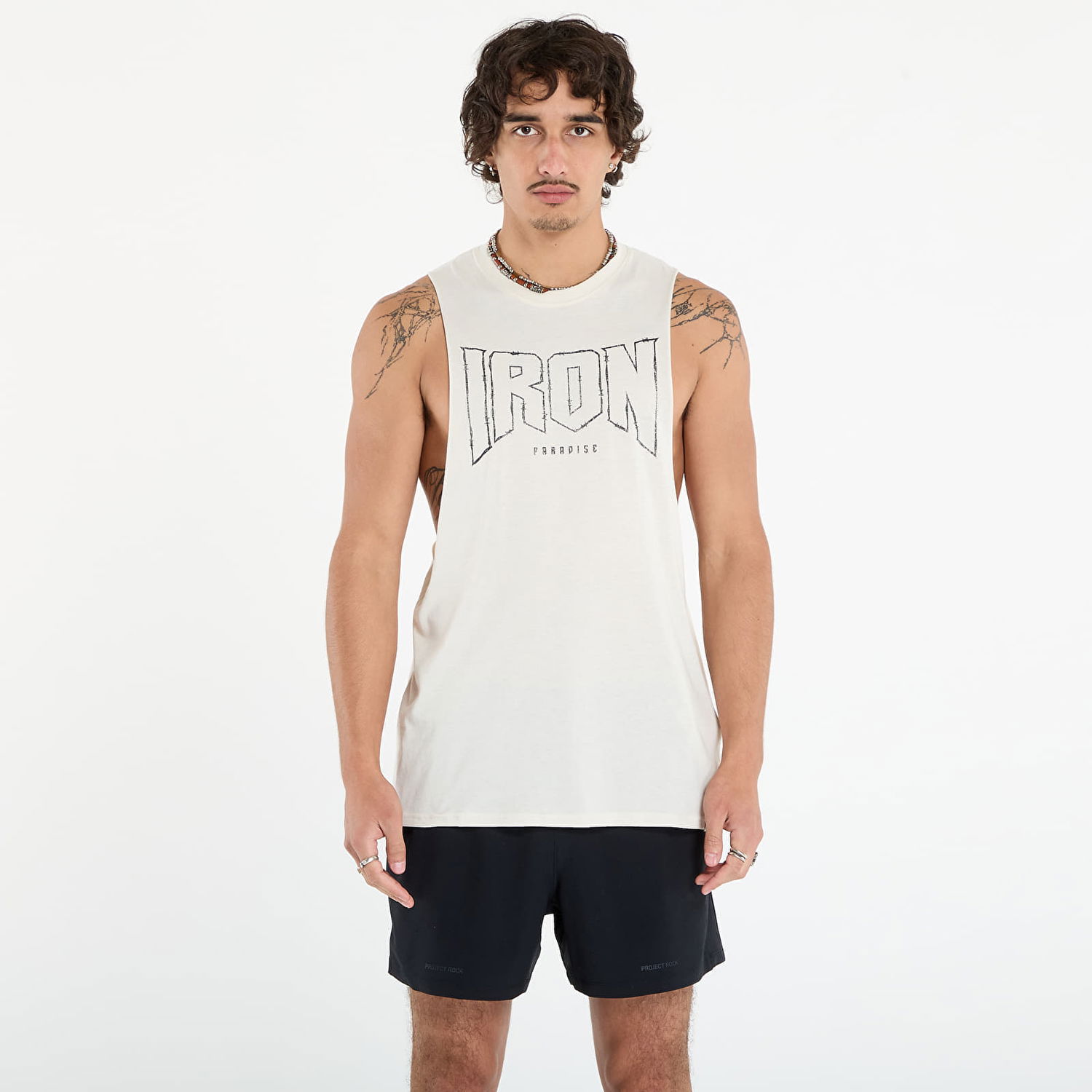 Tielko Under Armour Project Rock Graphic Training Tank Béžová | 6006257-279, 0