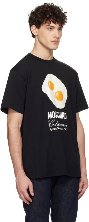 Tričko Moschino Moschino Eggs Print T-Shirt Čierna | 251ZZA071502411555, 1