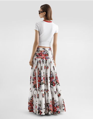 Sukňa Dolce & Gabbana Dolce & Gabbana Flower Bouquet-print Poplin Long Skirt Rôznofarebný | F4DC6THS5UUHA5ZO, 2