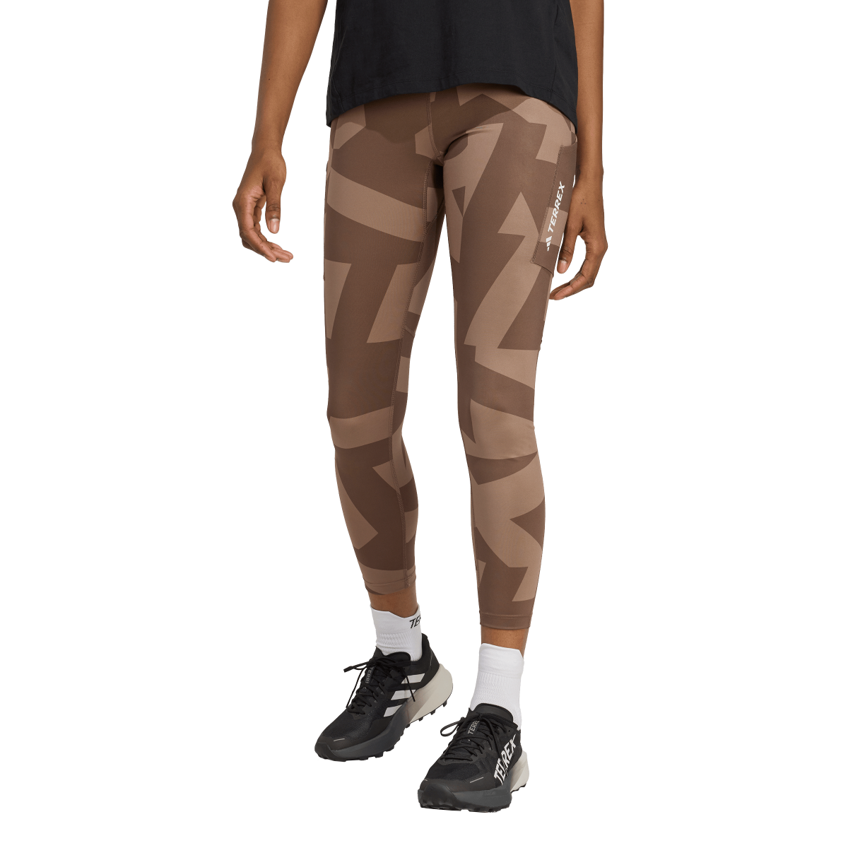 Ponožky adidas Originals Mid-Rise 7/8 Trail Running Tights Hnedá | JM0426, 0