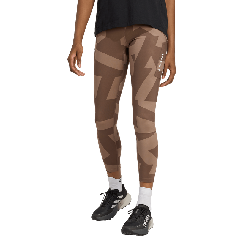 Ponožky adidas Originals Mid-Rise 7/8 Trail Running Tights Hnedá | JM0426