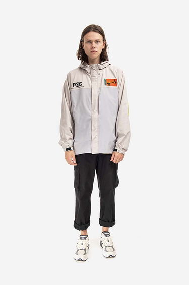 Vetrovka Pleasures Oversize Jacket Šedá | P21W004, 1