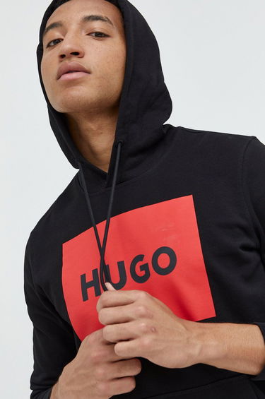 Mikina BOSS HUGO Cotton Čierna | 50473168, 1