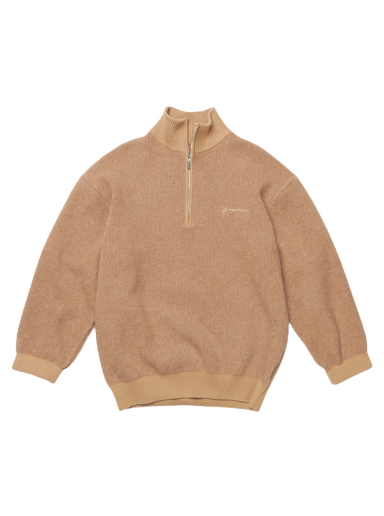 Sveter Jacquemus La Maille Berger Zip Collar Beige Béžová | 226KN040-2113-150