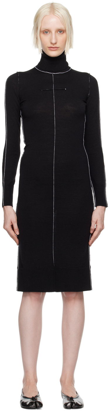 Šaty Maison Margiela MM6 Black Turtleneck Midi Dress Čierna | S52DG0019 M13037, 0