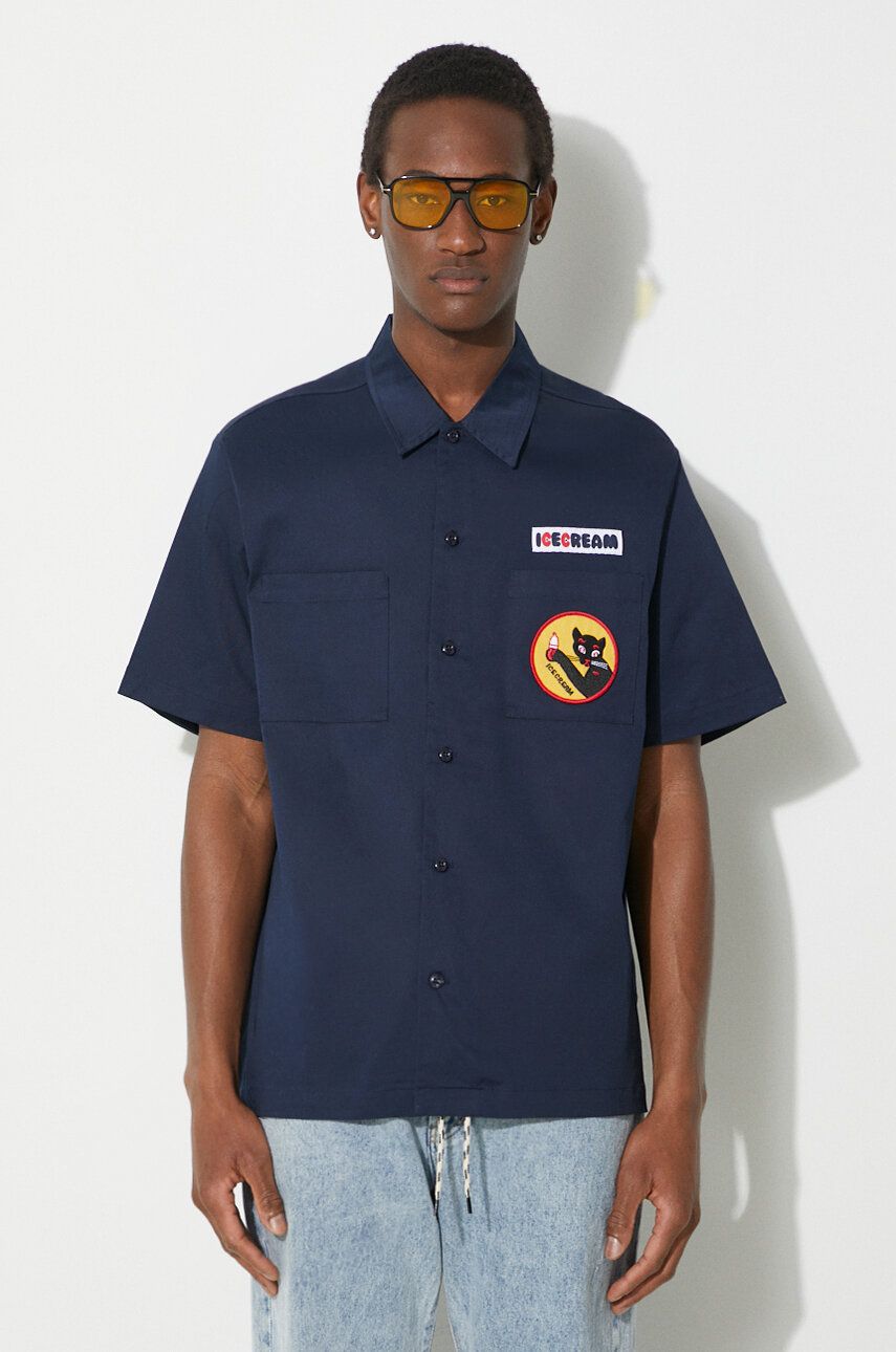 Košeľa BBC IceCream ICECREAM Waitress Camp Collar Shirt Navy | IC24117, 0