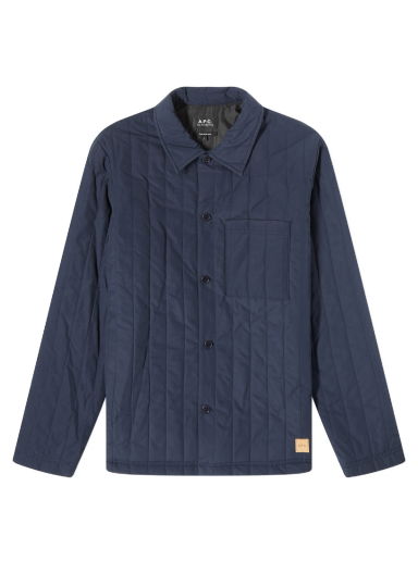 Bunda A.P.C. Hugo Quilted Shirt Jacket Navy | COEZV-H02859-IAK