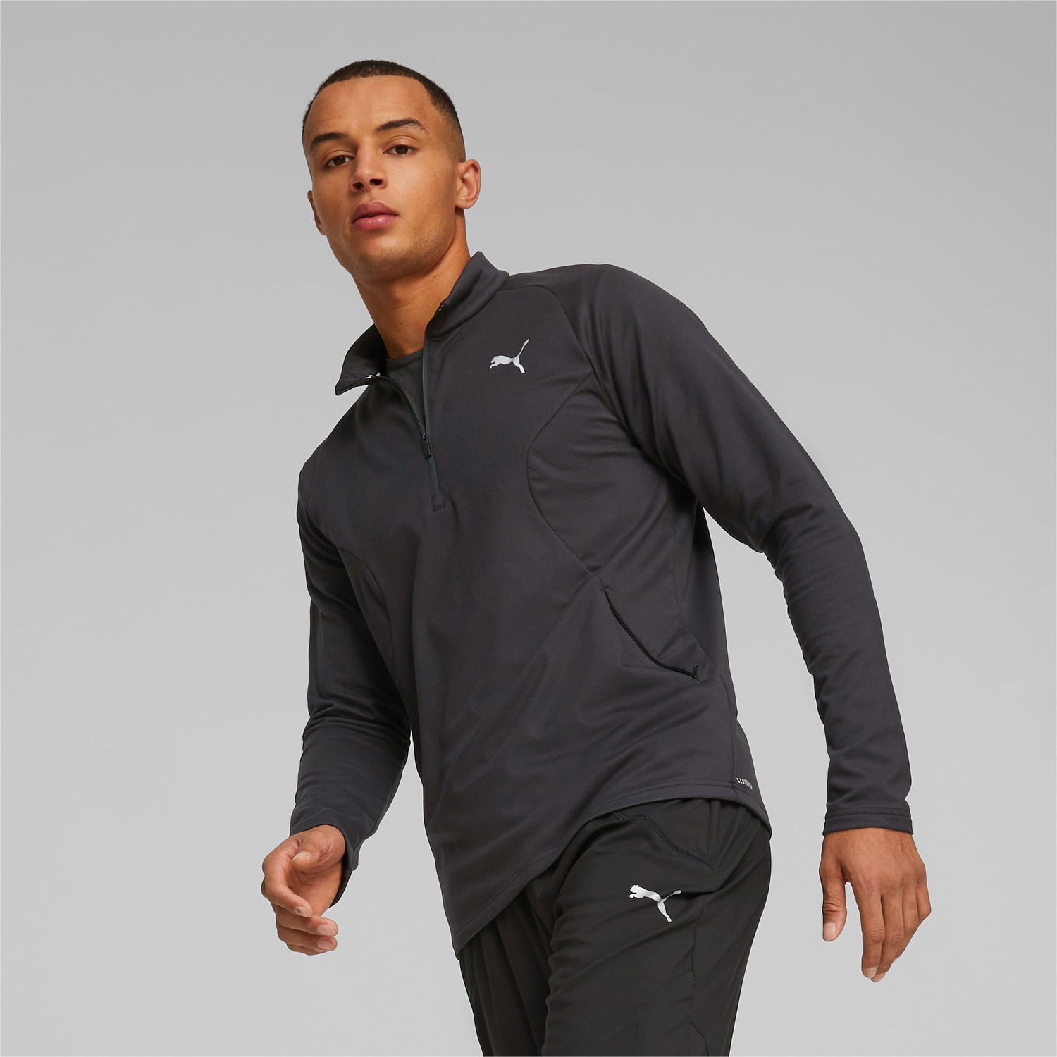 Mikina Puma Run CLOUDSPUN Knit Half-Zip Top Čierna | 523272_01, 0