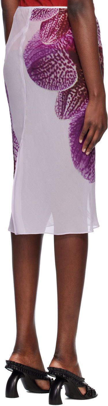 Sukňa Dries Van Noten Dries Van Noten Floral Print Silk Midi Skirt Fialová | 251-010804-1226, 2