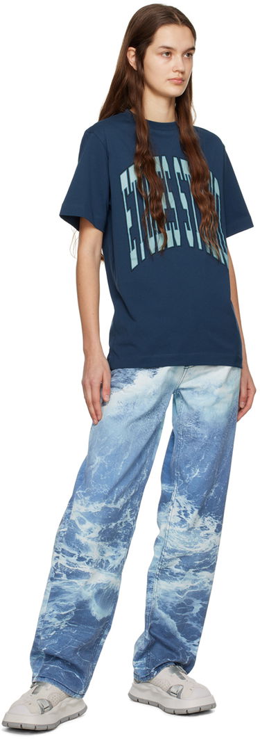 Tričko Études Études Wonder College T-Shirt Modrá | E23MM109A01043, 3
