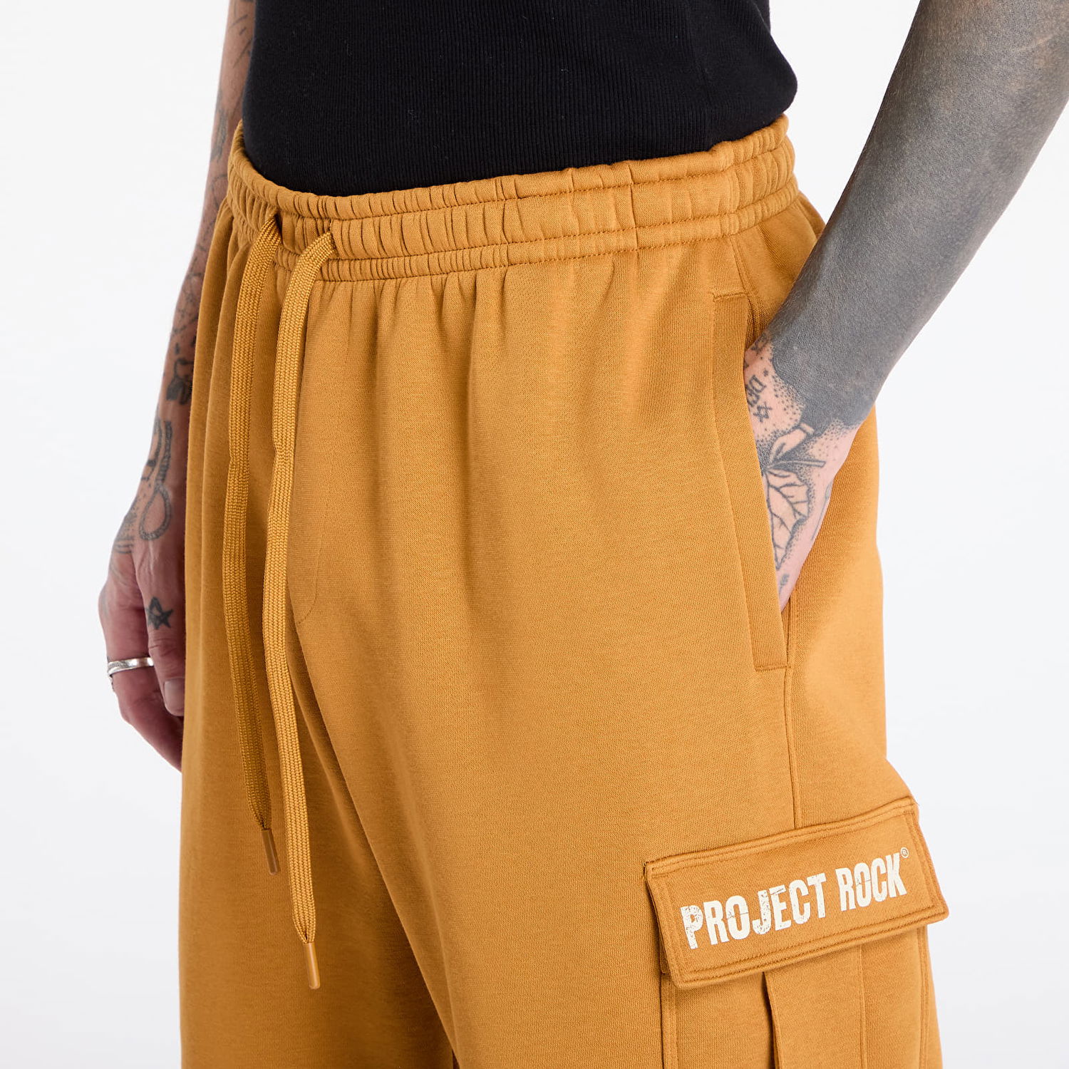 Tepláky Under Armour Sweatpants Project Rock Icon Fleece Pant Tools Yellow Ochre/ Silt M Oranžová | 1386903-707, 1
