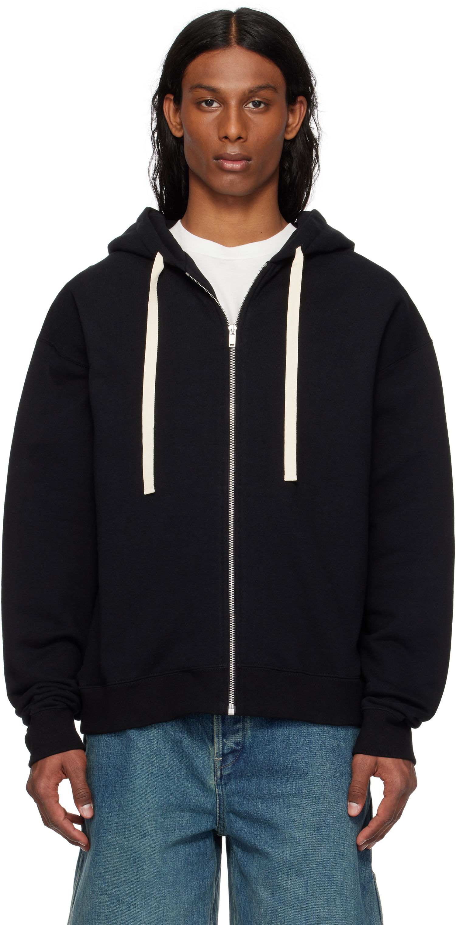Mikina Jil Sander Jil Sander Zipped Hoodie Čierna | J47HG0106_J20039, 0