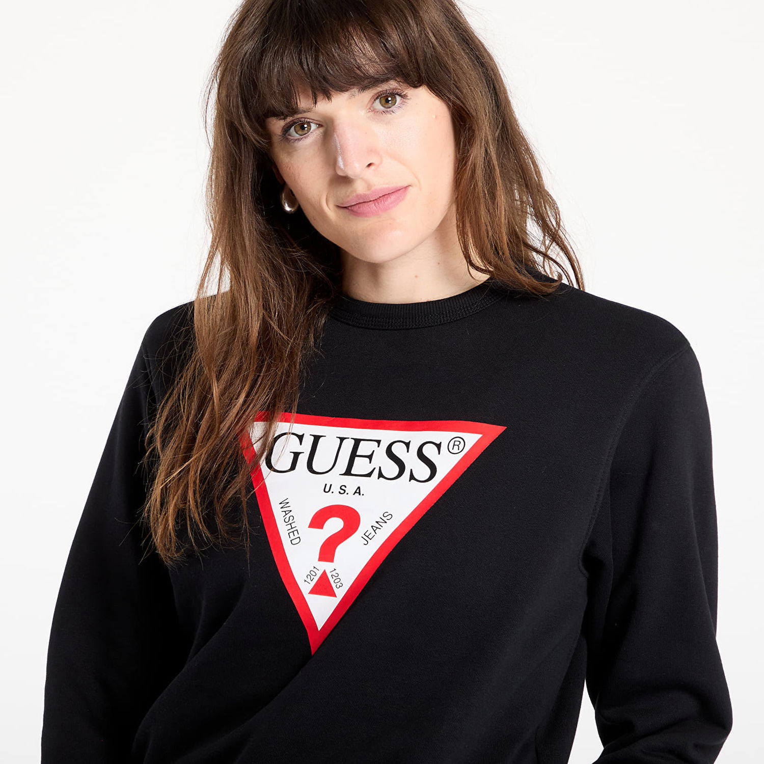 Mikina GUESS Guess Original Fleece Sweatshirt Čierna | W2YQ16KBA11-JBLK, 1
