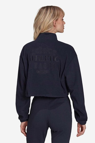 Mikina adidas Originals Retro 1/4 Zip Cropped Navy | HL0052, 3